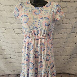 Us Angels Girls' Tie Dyed Skater Dress
